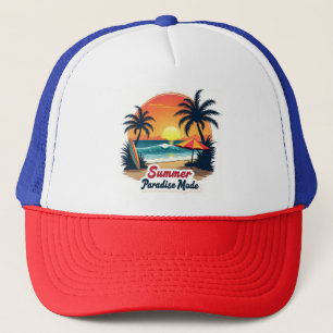 Vintage Zomer Paradijs Surf Stijl Hoed Trucker Pet