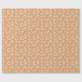 Vintage Zomer Perzik Fruit Boho Koppels Bruiloft Cadeaupapier (Vlak)
