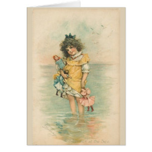 Vintage - zomerspelen op de kust van de Seashore;