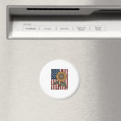 Vintage Zonnebloem Amerikaanse Vlag Magneet (Insitu (Vaatwasser))