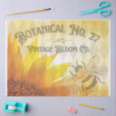 Vintage Zonnebloem & Bij Botanisch Tissuepapier (Craft)