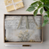 Vintage Zonnebloem Brief Ephemera Decoupage Tissuepapier (Geschenk)