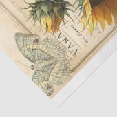 Vintage Zonnebloem & Kolibrie Decoupage Ephemera Tissuepapier (Detail)