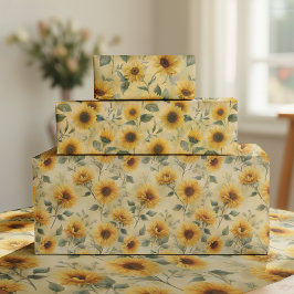 VINTAGE ZONNEBLOEMEN INP AKPAPIER VELLEN