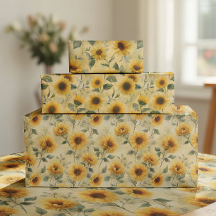 VINTAGE ZONNEBLOEMEN INP AKPAPIER VELLEN