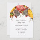 Vintage Zonnige Gele Elegantie Rood & Geel Bloemmo Kaart (Voorkant)