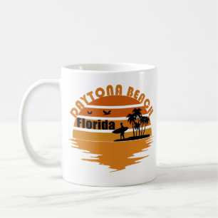 Vintage zonsondergang Daytona Beach Florida Koffiemok