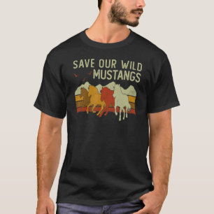 Vintage Zonsondergang Paard Wilde Dieren Red Ons W T-shirt