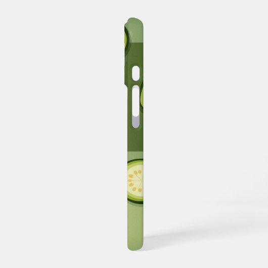 Vintage Zucchini Pattern iPhone 16 Hoesje (Linkerkant)