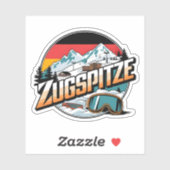 Vintage Zugspitze Beierse natuurgeschenken uit de Sticker (Vel)