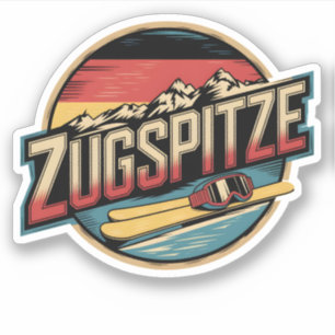 Vintage Zugspitze Beierse natuurgeschenken uit de Sticker
