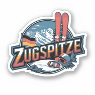 Vintage Zugspitze Beierse natuurgeschenken uit de Sticker