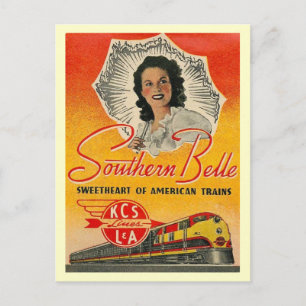 Vintage Zuid-Belle Train Briefkaart
