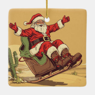 vintage Zuidwestelijke Kerstmis  Keramisch Ornament