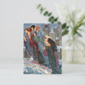 Vintage - Zussen kruisen de brug met mij, Briefkaart (Staand voorkant)