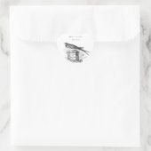 Vintage zwaluw vogel hart sticker (Tas)