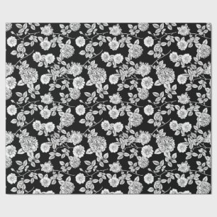 Vintage zwart   Achtergrond witte flessen Cadeaupapier