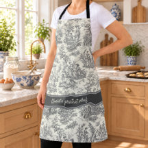 Vintage zwart en wit toile de jouy bedrukt