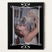 Vintage Zwart Kat Frame – 2026 Gepersonaliseerde F Planner (Achterkant)