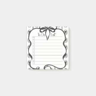Vintage Zwart Lint Checklist Kladblokje Post-it® Notes