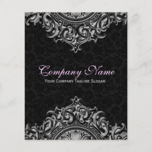 Vintage zwart/wit, Floral Ornament brochure