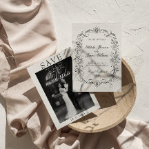 Vintage zwart-wit foto oude geld bruiloft