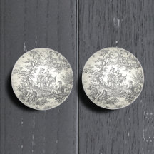 Vintage zwart-wit toile de Jouy-patroon
