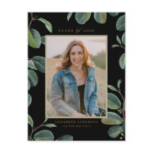 Vintage zwarte bladeren Zwarte foto Afstuderen