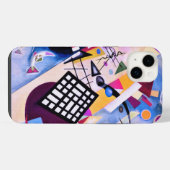 Vintage Zwarte Raster - Kandinsky Abstracte Kunst iPhone Hoesje (Achterkant horizontaal)