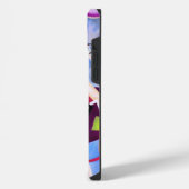 Vintage Zwarte Raster - Kandinsky Abstracte Kunst iPhone Hoesje (Linkerkant)