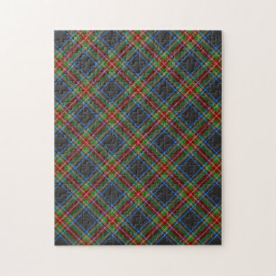Vintage Zwarte Stewart Clan Highland Tartan Legpuzzel
