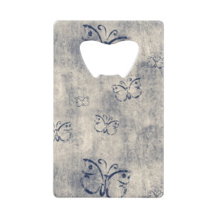 Vintage Zwarte Vlinders Creditkaart Flessenopener