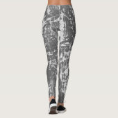 Vintage Zwarte & Witte Leggings (Achterkant)