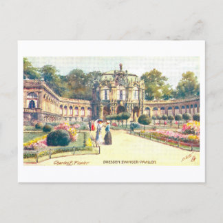 Vintage Zwinger Paviljoen in Dresden, Duitsland Briefkaart