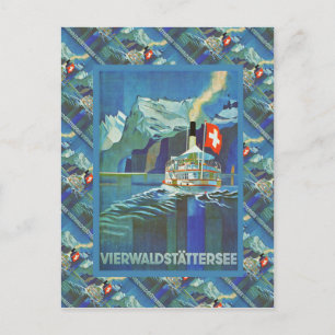 Vintage Zwitserland, Vierwaldstattersee, Briefkaart