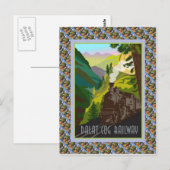 Vintage Zwitsers Raulway Poster, Tandradbaan Dalat Briefkaart (Voorkant / Achterkant)