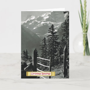 Vintage Zwitserse Jungfrau, de zegen van Kerstmis Feestdagen Kaart