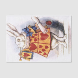 VintageAlice in Wonderland White Rabbit Decoupage Tissuepapier