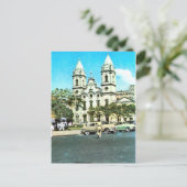     VintageBrazilië Recife, Barokke kathedraal Briefkaart (Staand voorkant)