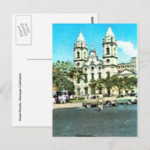     VintageBrazilië Recife, Barokke kathedraal Briefkaart (Voorkant / Achterkant)