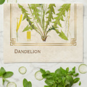 Vintagel Kruidengele Dandelion Bloemflacon Theedoek (Gevouwen)
