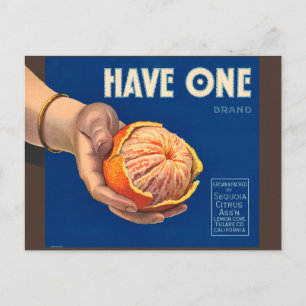 Vintages hebben één merkreclame briefkaart