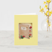 Vintages krijgen goed boek van Cheer Kaart (Gele Bloem)