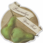  Vintages Peren Groceringswinkel Sticker (Voorkant)