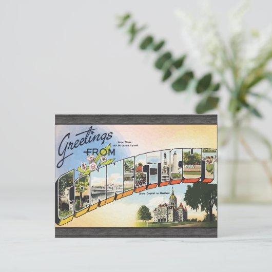 Vintages uit Connecticut Briefkaart (Staand voorkant)