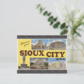 Vintages uit Sioux City Iowa Briefkaart (Staand voorkant)