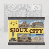 Vintages uit Sioux City Iowa Briefkaart (Voorkant / Achterkant)