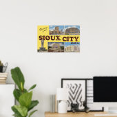 Vintages uit Sioux City Iowa Poster (Thuiskantoor)
