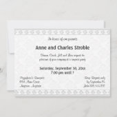 VintageSilver (25e) Jubileum Uitnodigingen van Par (Achterkant)