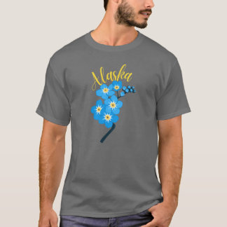 VintageStyle Alaska Alpien vergeet-mij-nietje gele T-shirt